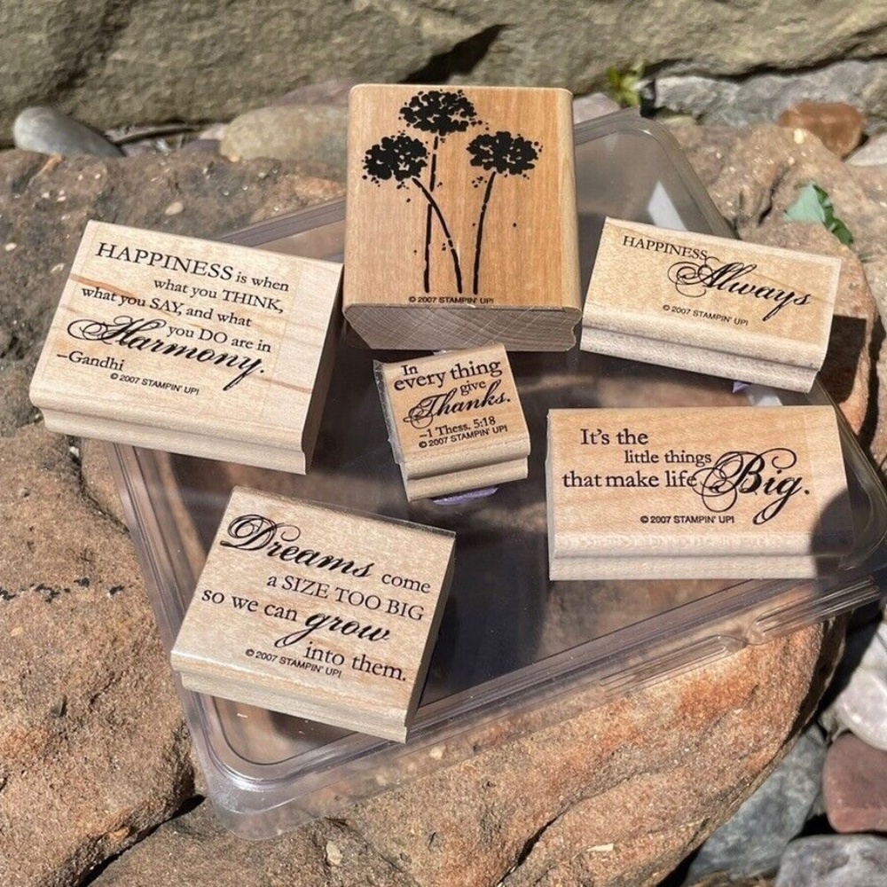 Stampin' Up Ink Stamp Set 6 Happy Harmony Happiness Dreams Thanks